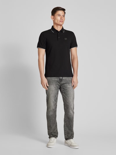 s.Oliver RED LABEL Poloshirt met labeldetail Zwart - 1