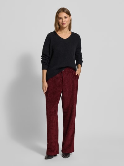 Soyaconcept Corduroy broek met steekzakken, model 'BINDI' Bordeaux - 1