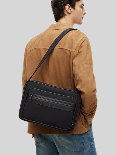 Tommy Hilfiger torba na ramię z napisem z logo model 'TH REPREVE MESSENGER' BLACK 1