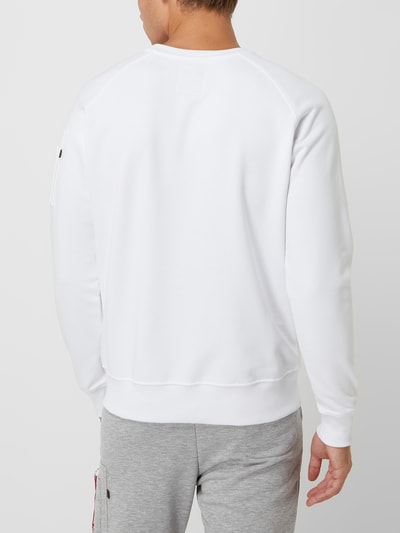 Alpha Industries Sweatshirt mit Ärmeltasche Weiss 5