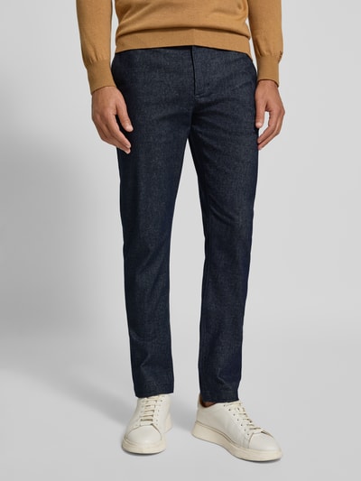 Tommy Hilfiger Slim fit stoffen broek van katoenmix, model 'BLEECKER' Marineblauw - 4