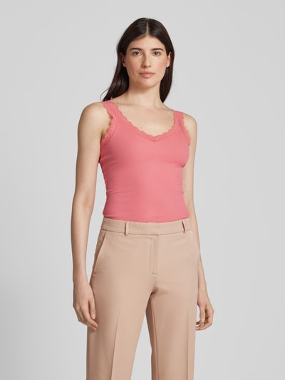 Christian Berg Woman Tanktop met kant Roze - 4