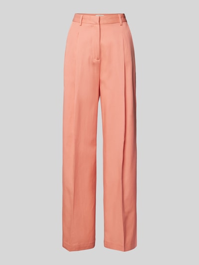 Scotch & Soda Flared stoffen broek met bandplooien Zalm - 2