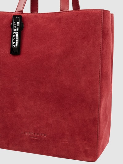 Liebeskind Berlin Tote Bag aus Veloursleder Modell 'Paper Bag' Kirschrot 3