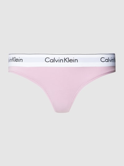 Calvin Klein Underwear Stringi z elastycznym pasem z logo Jasnofioletowy 1