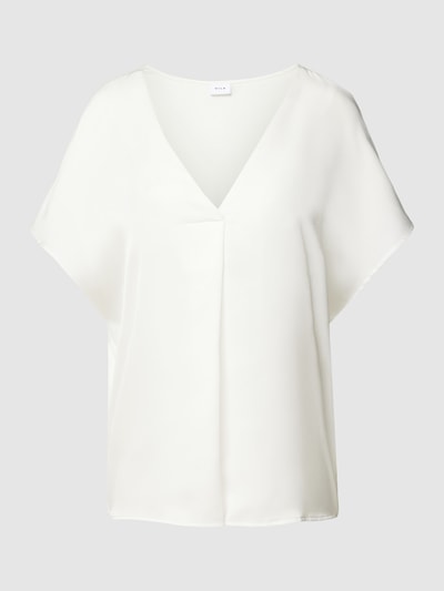 Vila Korte blouse met vleermuismouwen, model 'ELLETTE' Offwhite - 2