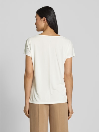 Christian Berg Woman T-Shirt aus Modal-Mix mit V-Ausschnitt Offwhite 5