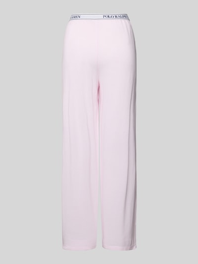 Polo Ralph Lauren Straight Leg Pyjama-Hose mit elastischem Label-Bund Rosa 3