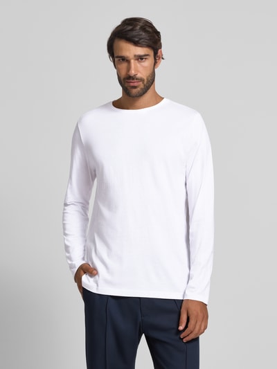 Fynch-Hatton Bluzka z długim rękawem i detalem z logo Biały 4