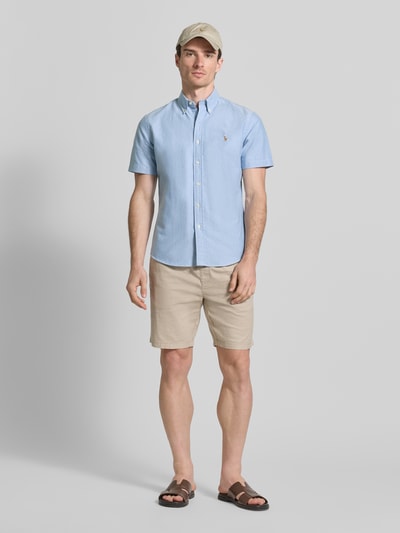 Polo Ralph Lauren Regular Fit Freizeithemd aus reiner Baumwolle Modell 'CUBDPPCSSS' Bleu 1