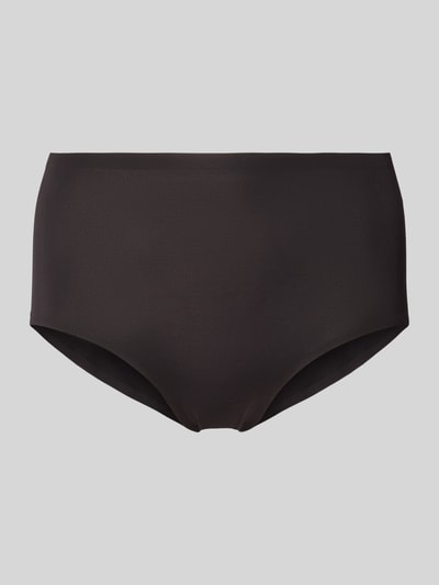 Produktfoto, Slim Fit Slip mit Logo-Print von Mey, czarne figi z mieszanki modalu o kroju slim fit z nadrukiem z logo, wysoki stan