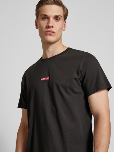 Levi's® Relaxed fit T-shirt met labelpatch, model 'BABY TAB' Zwart - 3