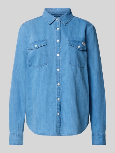 Mustang Regular Fit Jeansbluse Modell 'Sedana' Jeansblau 2