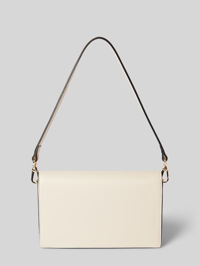 Seidenfelt Handtasche mit Label-Detail Modell 'Birsta' Ecru 4