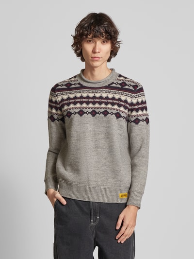 Superdry Strickpullover mit Label-Patch Mittelgrau 4