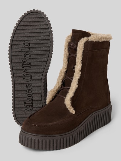Marc O'Polo Stiefeletten aus reinem Rindsvelours Dunkelbraun 4