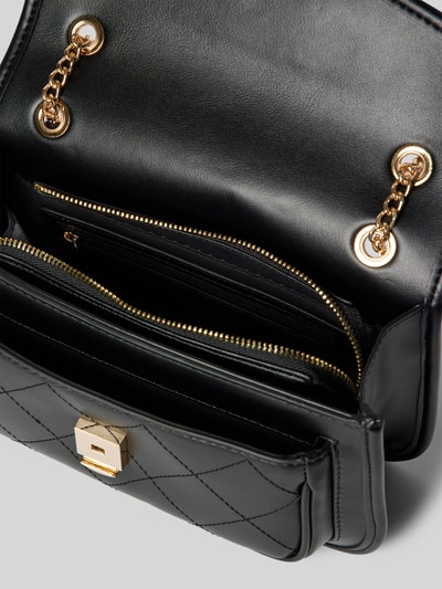 VALENTINO BAGS Handtasche mit Steppnähten und Label-Applikation Modell 'MANSION' Black 4