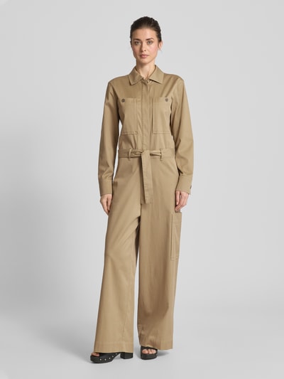 Marc O'Polo Regular Fit Jumpsuit aus Lyocell-Mix Beige 4