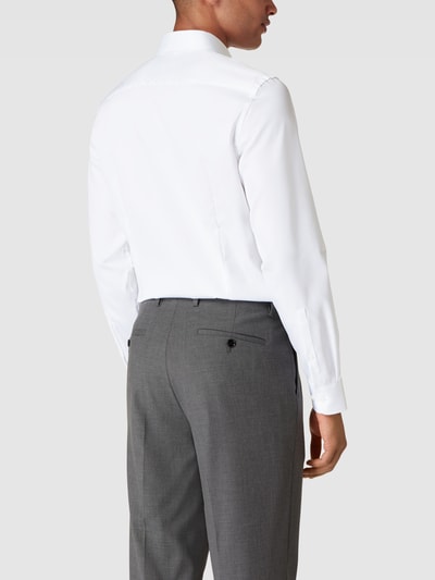 Jake*s Super Slim Fit Business-Hemd aus reiner Baumwolle Weiss 5