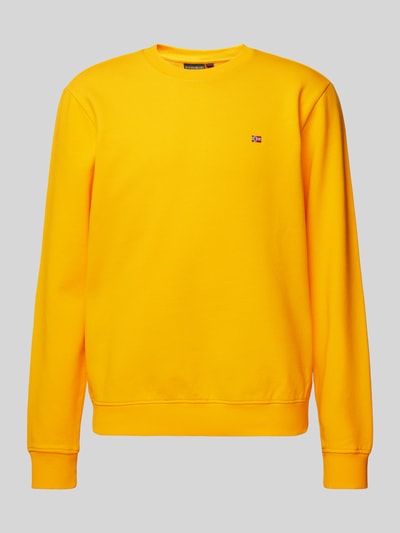 Napapijri Sweatshirt mit Label-Stitching Orange 2