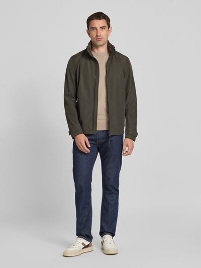 Strellson Jacke mit Stehkragen Modell 'Lucca' Oliv 1