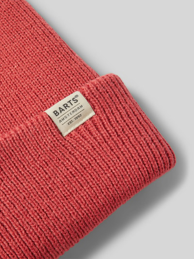 Barts Beanie met labeldetail, model 'KINABALU' Rood - 2