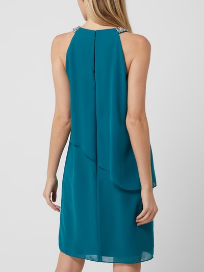 Christian Berg Cocktail Cocktailkleid aus Chiffon mit Strasssteinen Smaragd 5