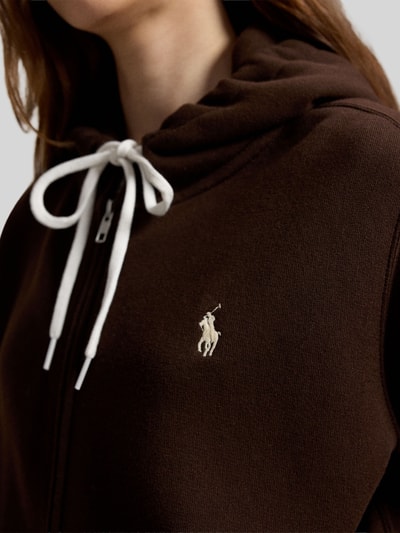 Polo Ralph Lauren Regular Fit Sweatjacke aus Baumwoll-Mix mit Kapuze Dunkelbraun 4