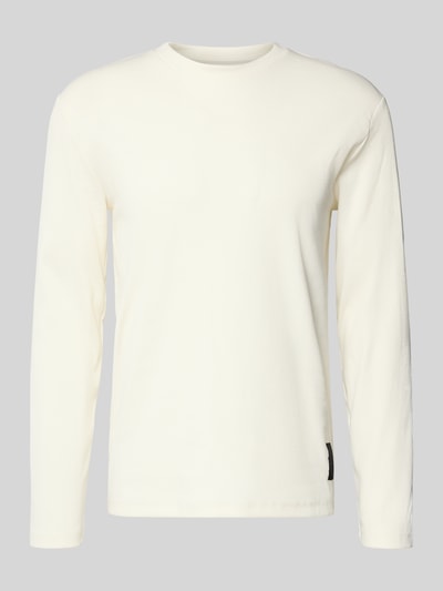 Tom Tailor Denim Regular fit shirt met lange mouwen van geribde katoenmix Offwhite - 2