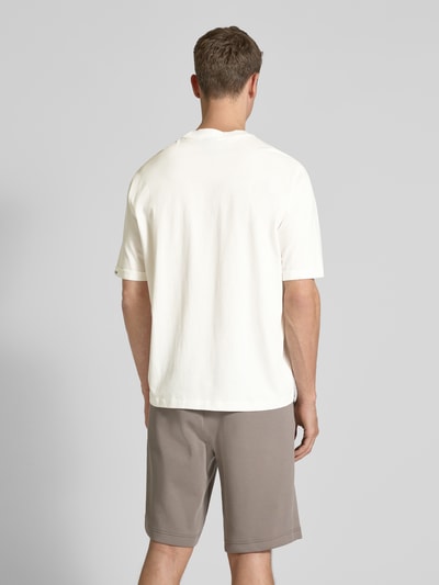 ARMANI EXCHANGE T-shirt met geribde ronde hals Offwhite - 5