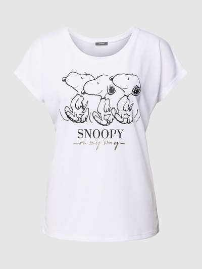 Montego T-shirt met Peanuts®-print Wit - 2