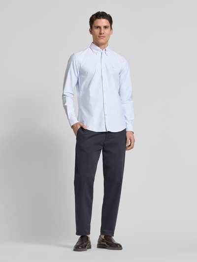 BOSS Slim Fit Freizeithemd mit Button-Down-Kragen Modell 'Roan' Hellblau 1