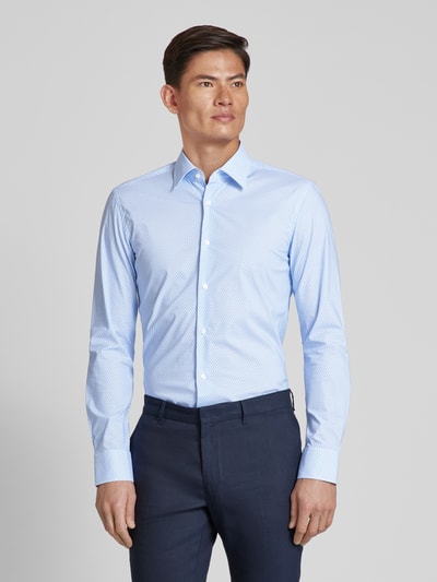 BOSS Koszula casualowa o kroju slim fit z kołnierzykiem typu kent model ‘Hank’ Błękitny 4