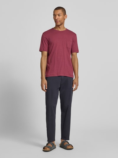 Marc O'Polo Regular Fit T-Shirt aus reiner Baumwolle Dunkelrot 1