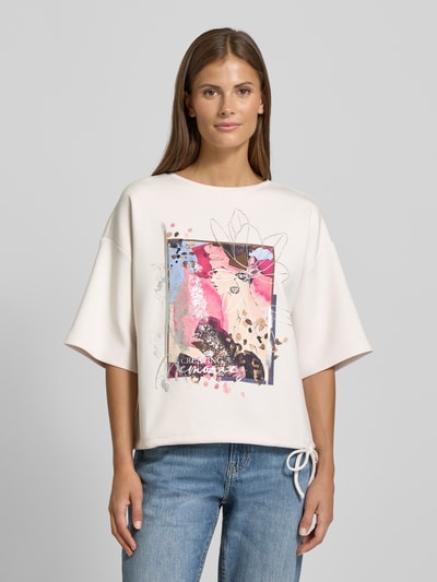 Christian Berg Woman Bluza z rękawem o dł. 1/2 i tunelem Écru 4