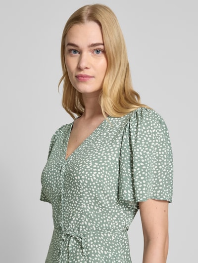 Vero Moda Sukienka mini taliowana z czystej wiskozy model ‘ALBA’ Miętowy 3