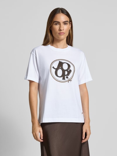 JOOP! T-shirt z nadrukiem z logo model ‘Tashi’ Biały 4