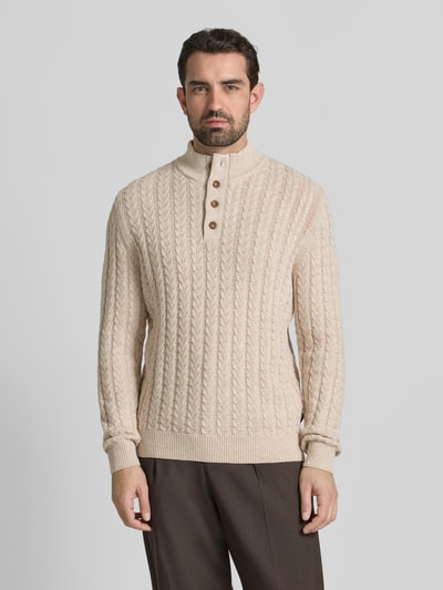 Fynch-Hatton Strickpullover mit gerippten Abschlüssen Offwhite 4