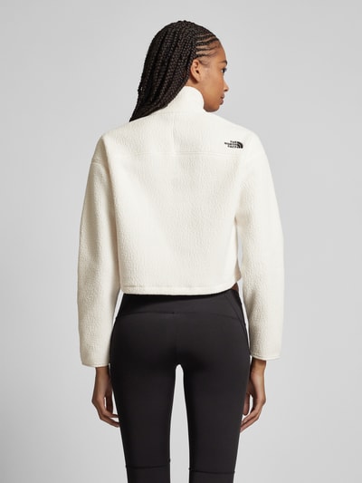 The North Face Sweter krótki z polaru z wyhaftowanym logo Złamany biały 5