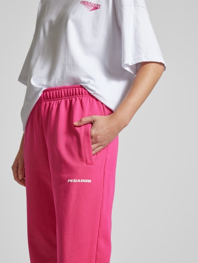 Pegador High waisted sweatpants met labelprint Felroze - 3