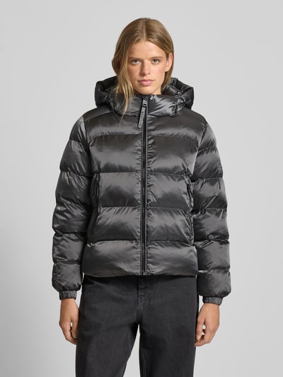 Superdry Kurtka pikowana z kieszeniami zapinanymi na zamek błyskawiczny Ciemnoszary 4