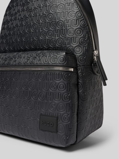 HUGO Rugzak met all-over labelmotief, model 'ETHON2.0HI' Zwart - 3