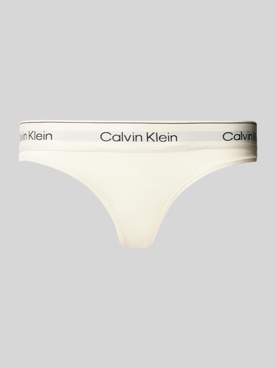 Calvin Klein Underwear String mit elastischem Logo-Bund Offwhite 1