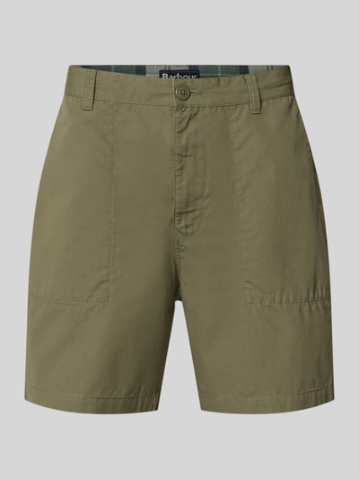 Barbour Szorty chino o kroju regular fit z czystej bawełny model 'SHERBURN' Oliwkowy 1