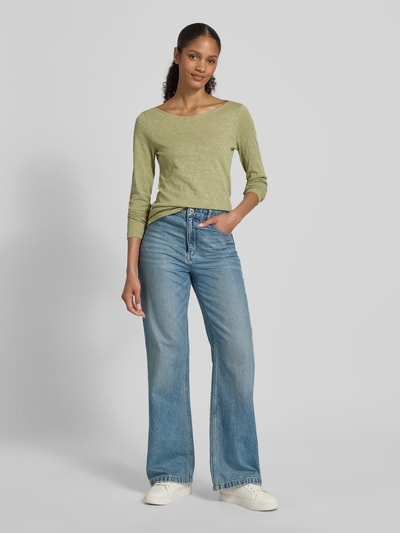 Marc O'Polo Regular Fit Langarmshirt aus reiner Baumwolle Lind 1