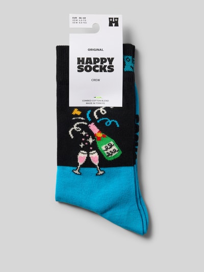 Happy Socks Socken mit Motiv-Stitching Modell 'Let´s Celebrate' Tuerkis 3