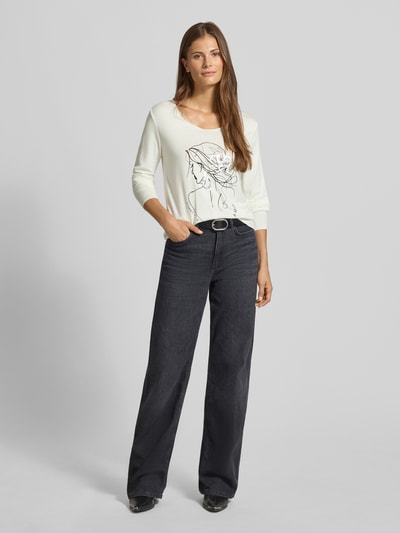 ZABAIONE Shirt met lange mouwen en motiefprint Offwhite - 1