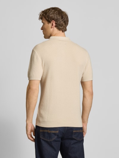 MCNEAL Gebreide polo met korte knoopsluiting Zand - 5