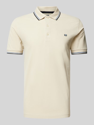 Christian Berg Men Poloshirt met labeldetail Ecru - 2