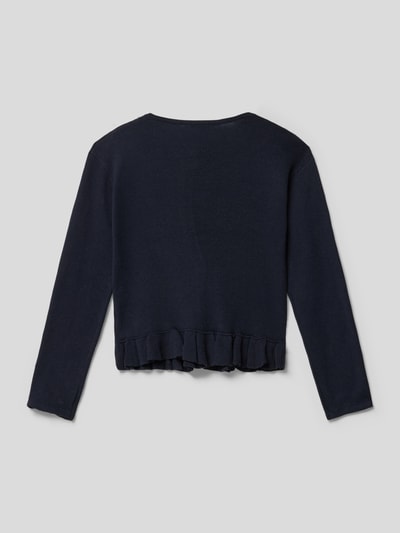 Tom Tailor Strickjacke mit Volantsaum Marineblau 3